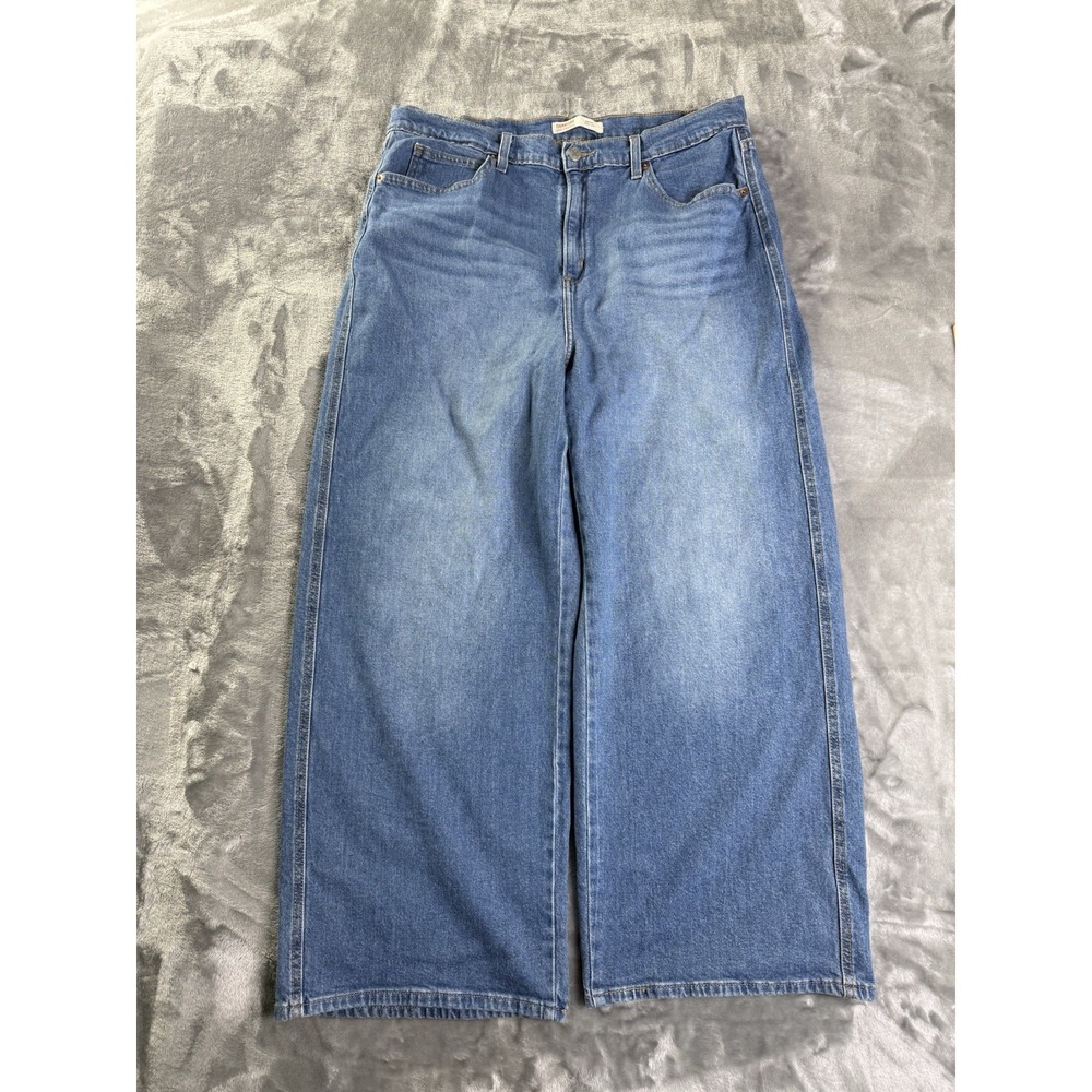 Y2K Levis Heritage Wide Leg Medium Wash Baggy Jeans 36x26